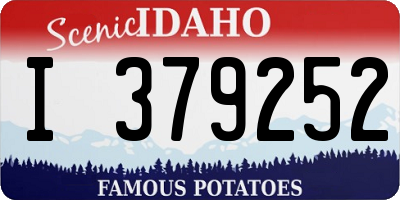 ID license plate I379252