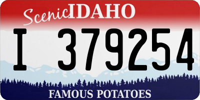 ID license plate I379254