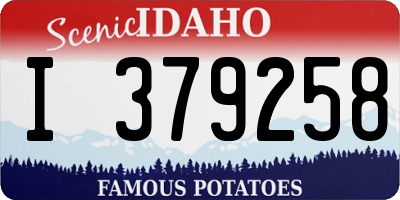 ID license plate I379258