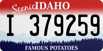 ID license plate I379259