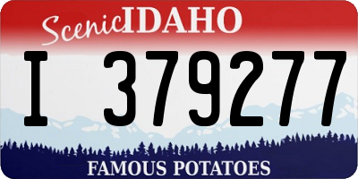 ID license plate I379277