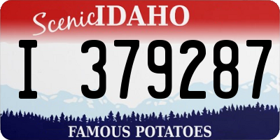 ID license plate I379287