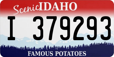 ID license plate I379293