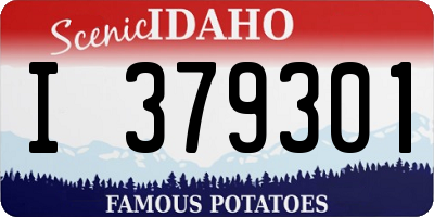 ID license plate I379301