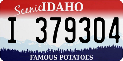 ID license plate I379304