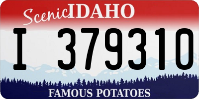 ID license plate I379310
