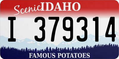 ID license plate I379314