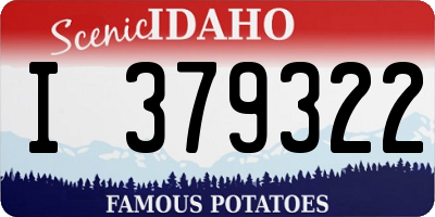 ID license plate I379322