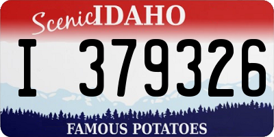 ID license plate I379326