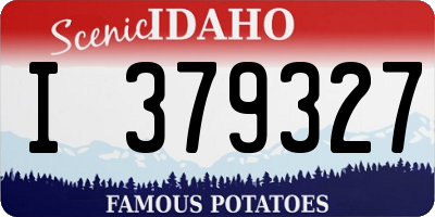 ID license plate I379327
