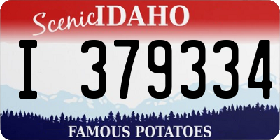 ID license plate I379334