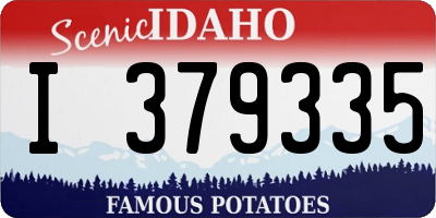 ID license plate I379335