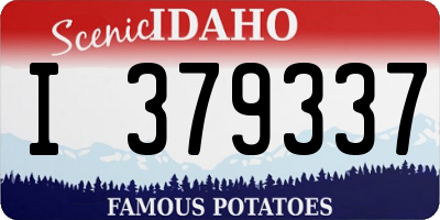 ID license plate I379337