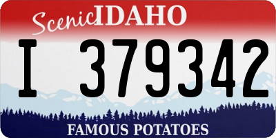 ID license plate I379342