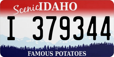 ID license plate I379344