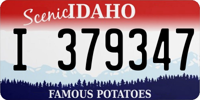 ID license plate I379347