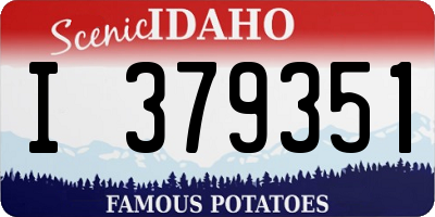 ID license plate I379351