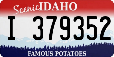 ID license plate I379352