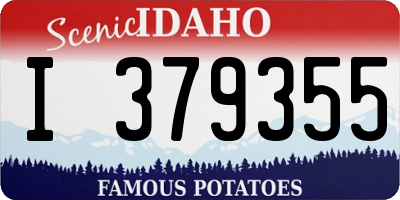 ID license plate I379355