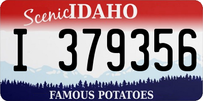 ID license plate I379356