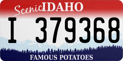 ID license plate I379368