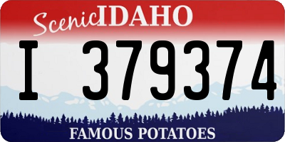ID license plate I379374