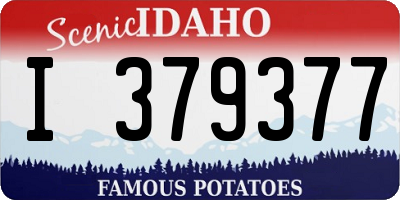 ID license plate I379377