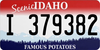 ID license plate I379382