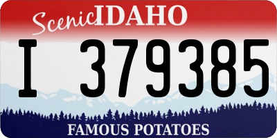 ID license plate I379385