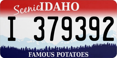 ID license plate I379392