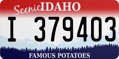 ID license plate I379403