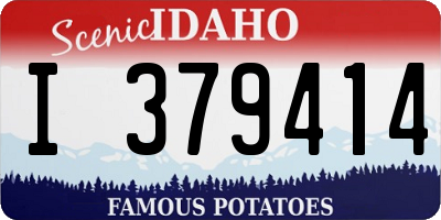 ID license plate I379414