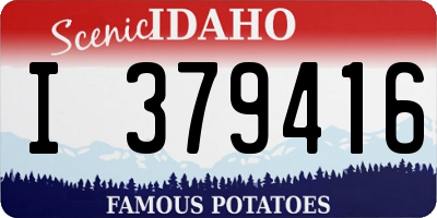 ID license plate I379416