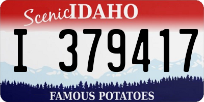 ID license plate I379417
