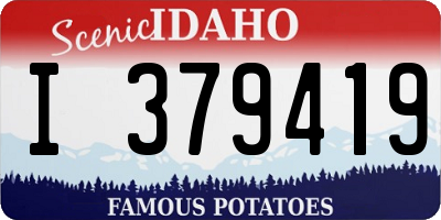 ID license plate I379419