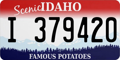 ID license plate I379420