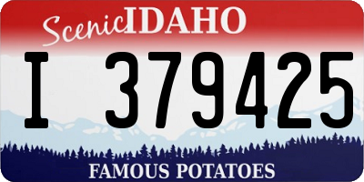 ID license plate I379425