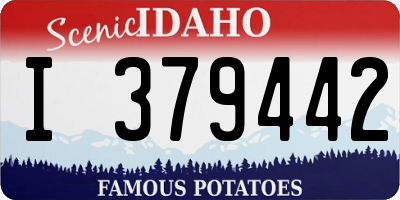 ID license plate I379442