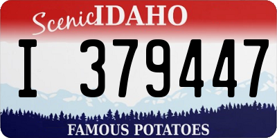 ID license plate I379447