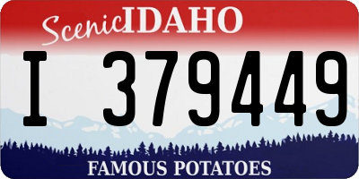 ID license plate I379449