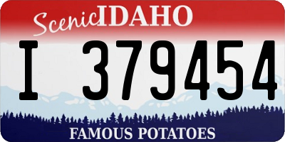 ID license plate I379454