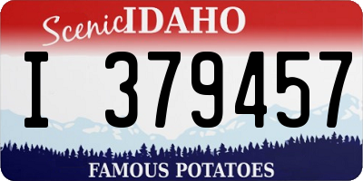 ID license plate I379457