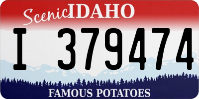 ID license plate I379474