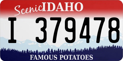 ID license plate I379478