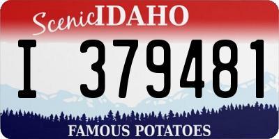 ID license plate I379481