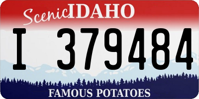 ID license plate I379484
