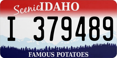 ID license plate I379489