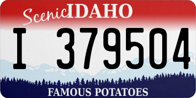 ID license plate I379504
