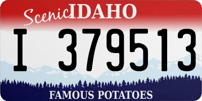 ID license plate I379513