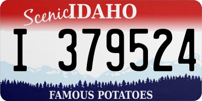 ID license plate I379524